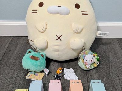 Cat Themed Bundle - Plush, Coin Purse, Enamel Pins, Cat Hooks