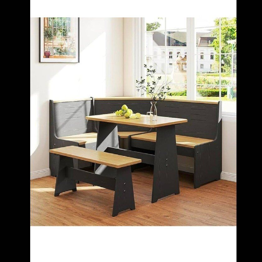 NEW- Breakfast Nook Dining Table Set