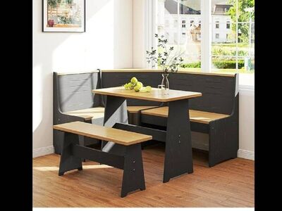 NEW- Breakfast Nook Dining Table Set