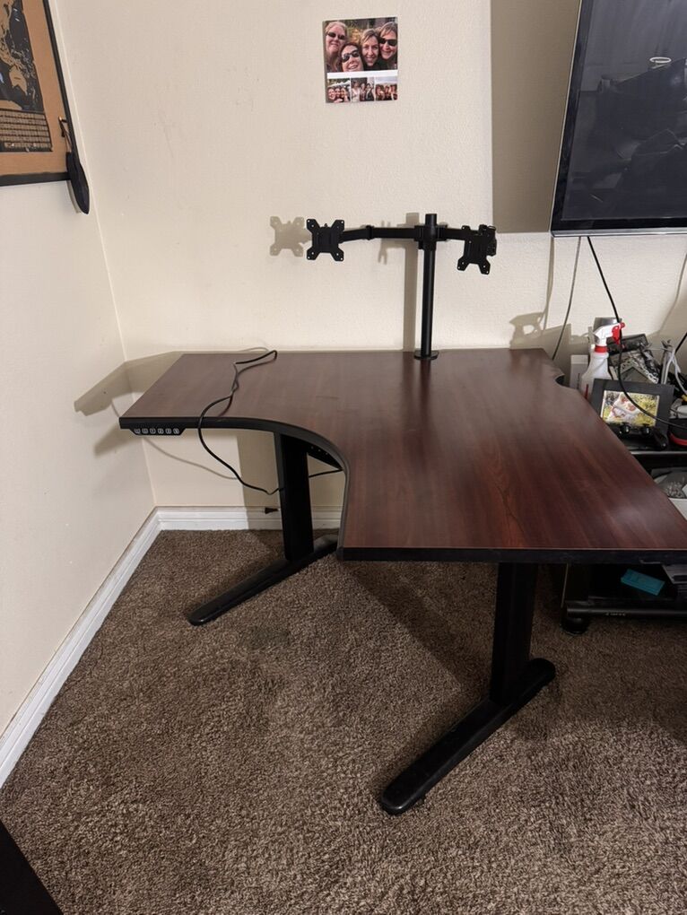 Electric Sit Stand Corner Desk