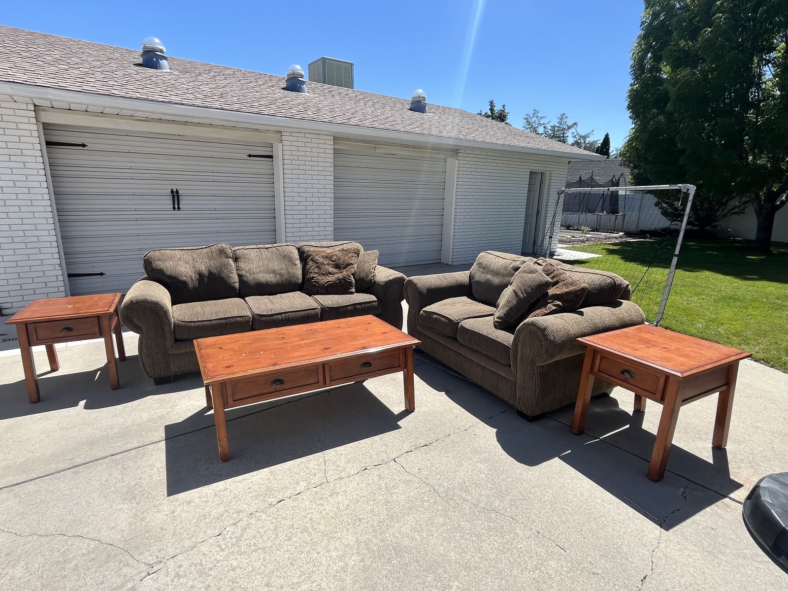 Living Room set-Sofa, loveseat, end tables, coffee table