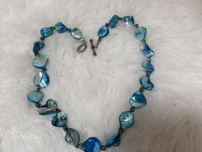 Blue Stone/ Shell Necklace