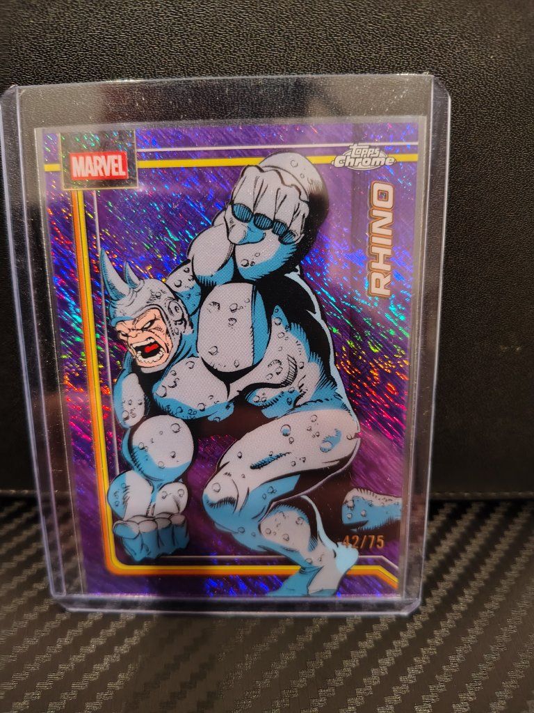 Topps Chrome Marvel Rhino #097 Purple Refractor (42/75) Trading Card