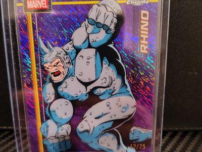 Topps Chrome Marvel Rhino #097 Purple Refractor (42/75) Trading Card