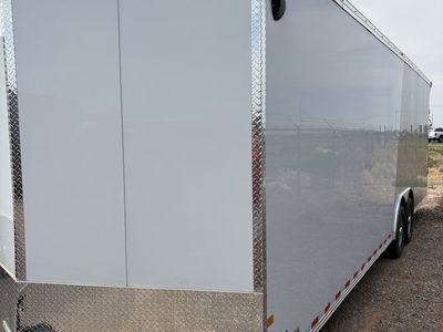 8.5x28 Haulmark Transport Enclosed Cargo Trailer - 7'6" Interior - 12K GVWR - .080 PolyCor, 2 Tone Color, Rear Spoiler w/ Load