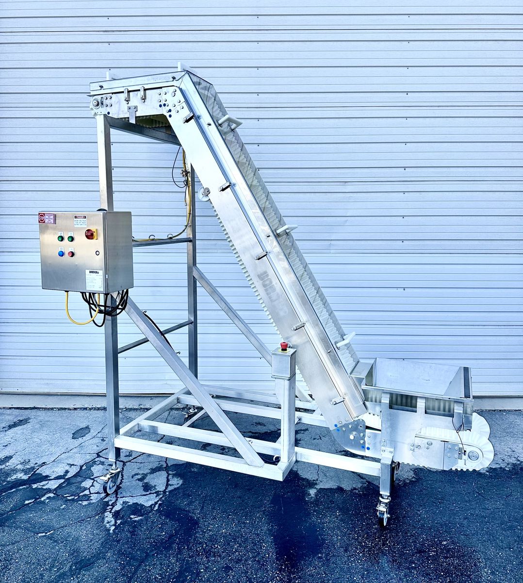 Dorner conveyor belt elevator 14 ' wide 91 " high food Pharmaceutical