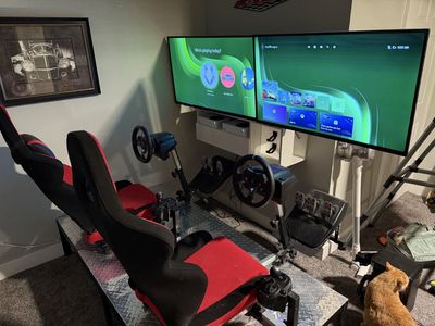 Dual Logitech race sim setup 2 Xbox series s everything included