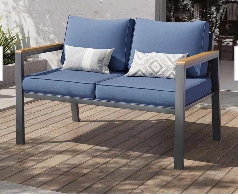 Aluminum patio loveseat