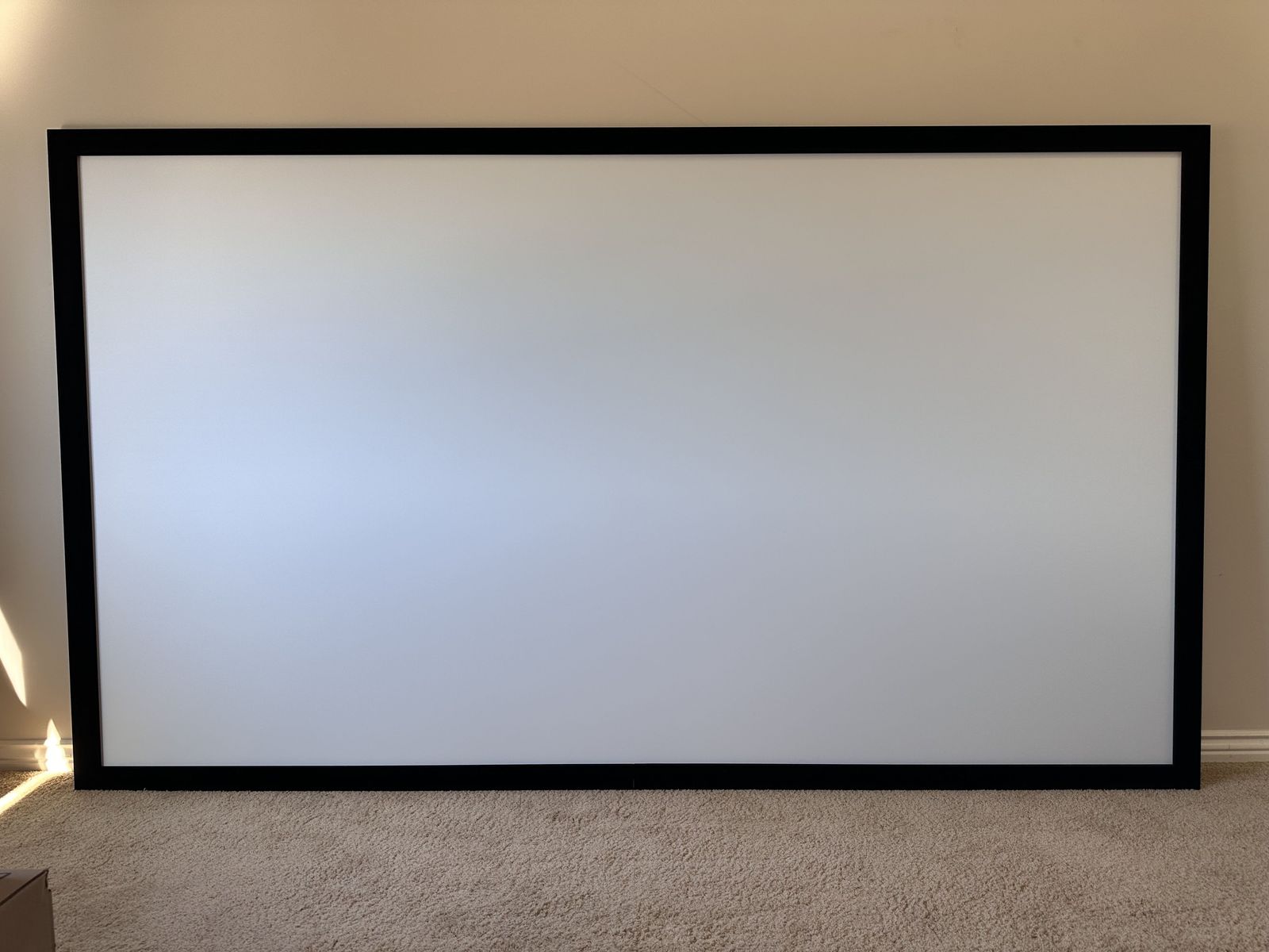 128" Projector Screen White/Black Velvet, Silver Ticket, Easy Assembly/Disassembly, Movie Screen