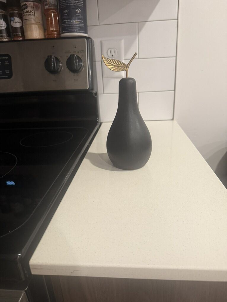 Decorative Black And Gold Pear