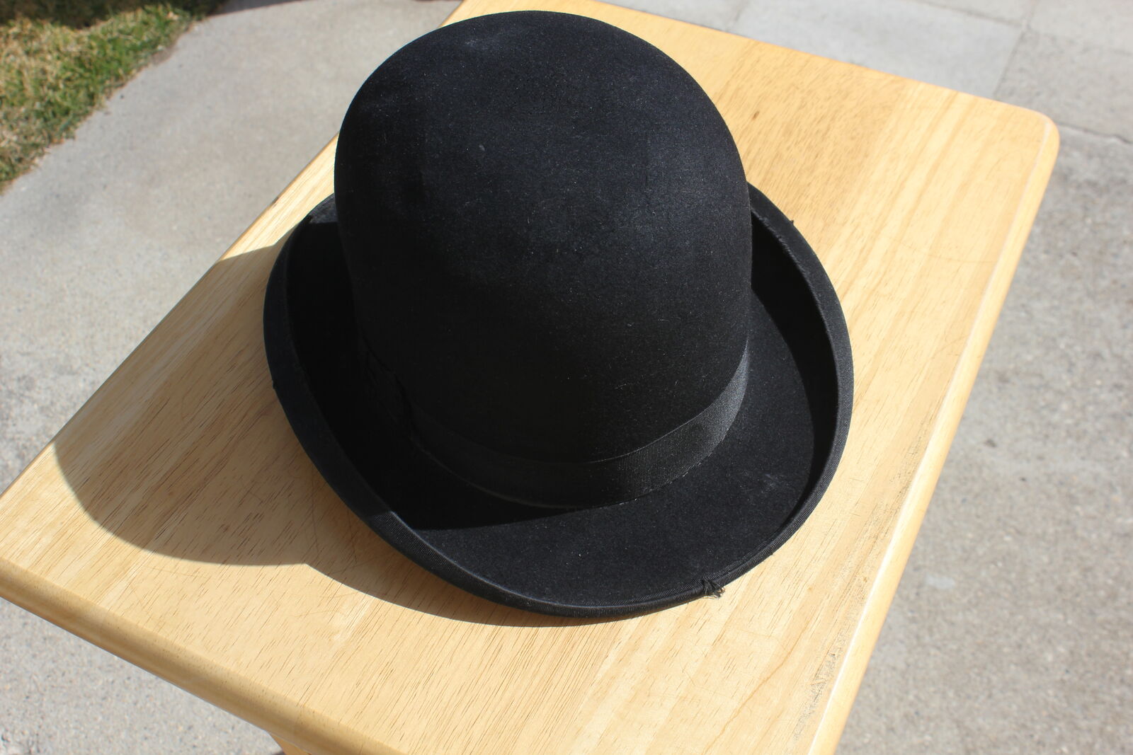 Vintage Derby Bowler Felt Hat Size 7 1/8