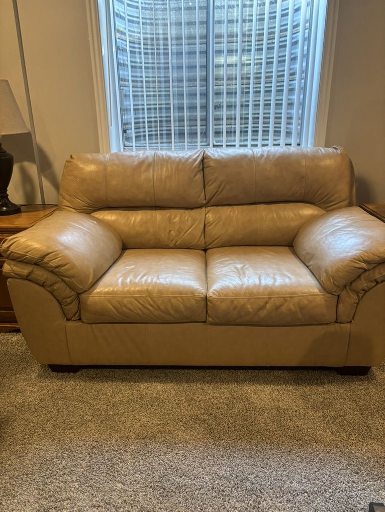 Leather Love Seat