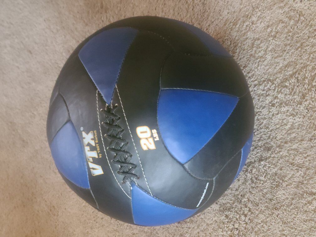 VTX 20lb Leather Wall Ball Medicine Ball