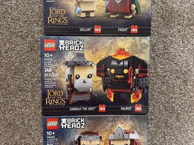 LEGO BrickHeadz The Lord of the Rings Collection 3-Pack: Frodo, Gollum, Gandalf, Balrog, Aragorn, Arwen
