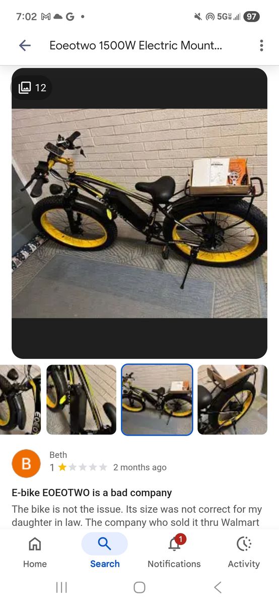 Eeos two Fat Tire E Bike