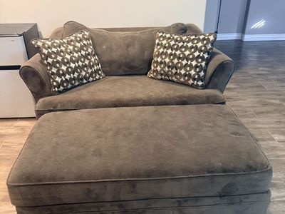 Couch and oversized chair.