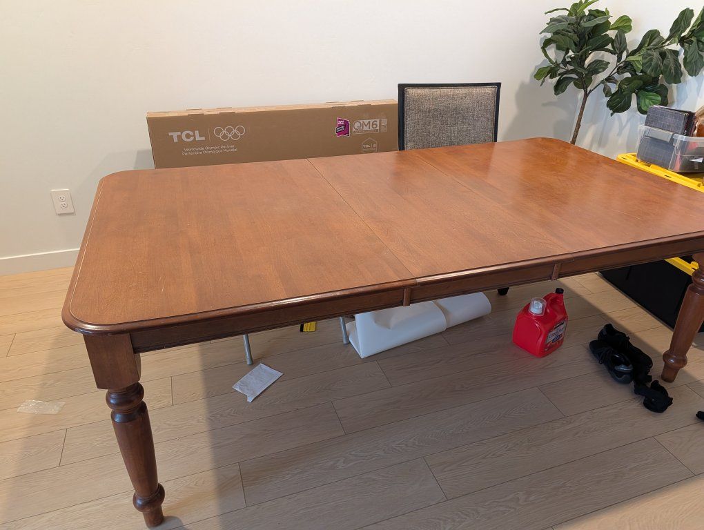 solid wood dining table