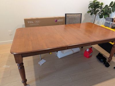 solid wood dining table