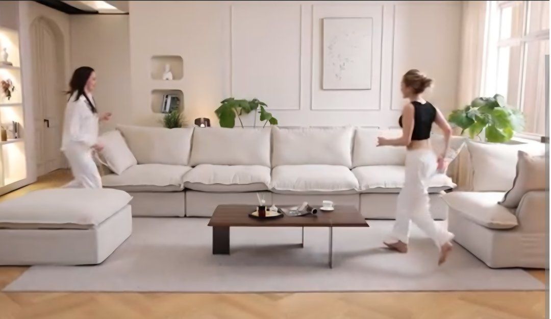 9 PC Living Room Set Modular Sectional Sofas, Armchair, Reversible Chaise/Ottoman & Single Seat, Convertible Configurations