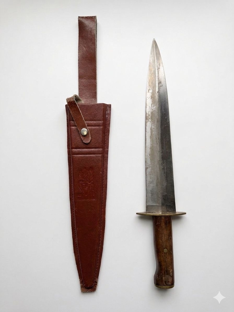 18” Vintage Dagger Leather & Scabbard