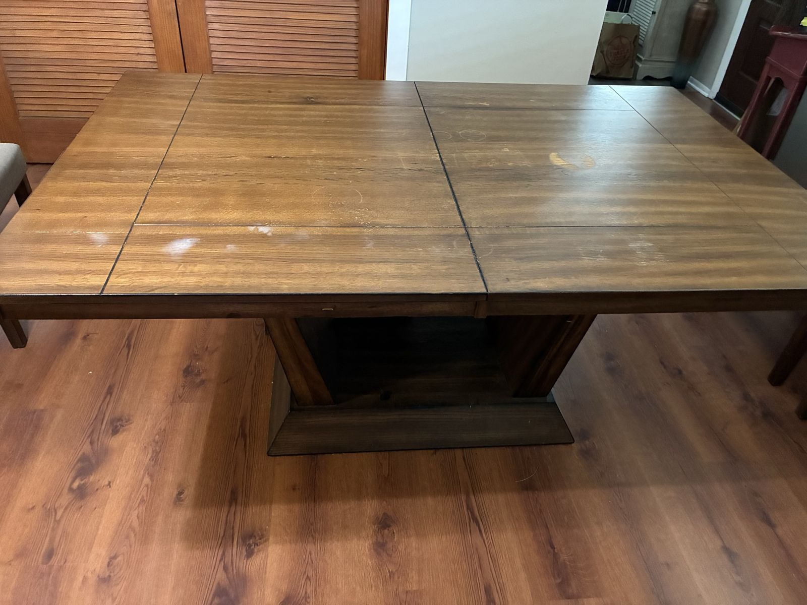 Solid wood dining table