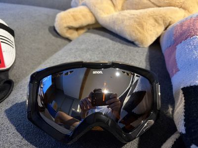 Anon Black Ski Snowboard Goggles Mirrored Lens