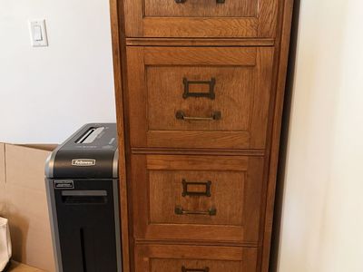 Antique 4-Drawer Filing Cabinet