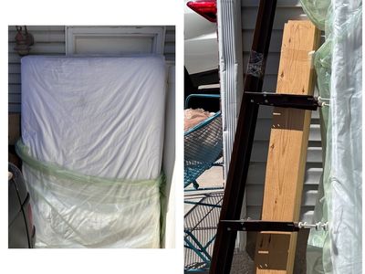Full size mattress/frame/support rails