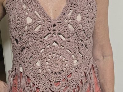 HAND CROCHETED HALTAR TYPE TOPS