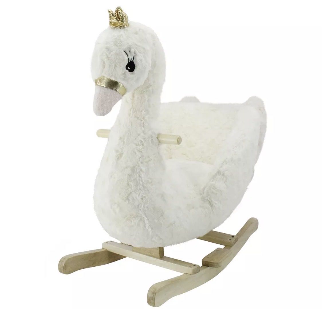 Soft landing swan character rocker