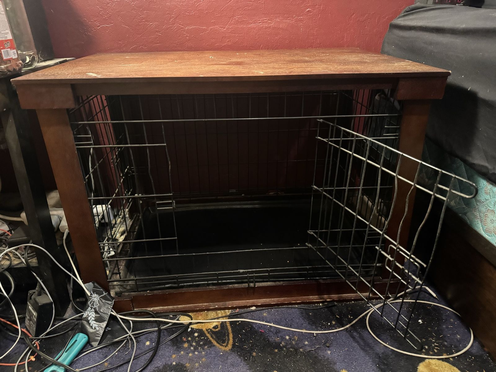 Wooden dog crate