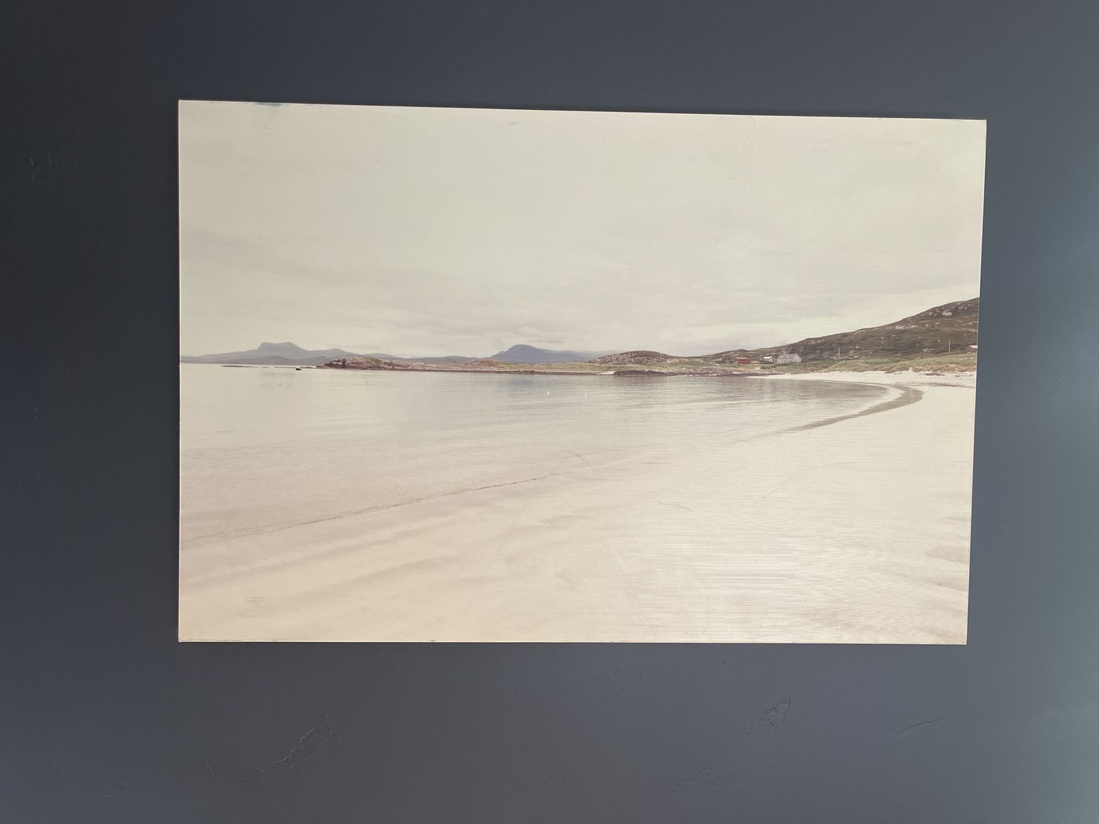 Scenic Landscape Canvas Art - Coastal Beach & Mountains Wall Decor