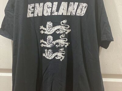 Black England Lions Distressed StlyeT Shirt