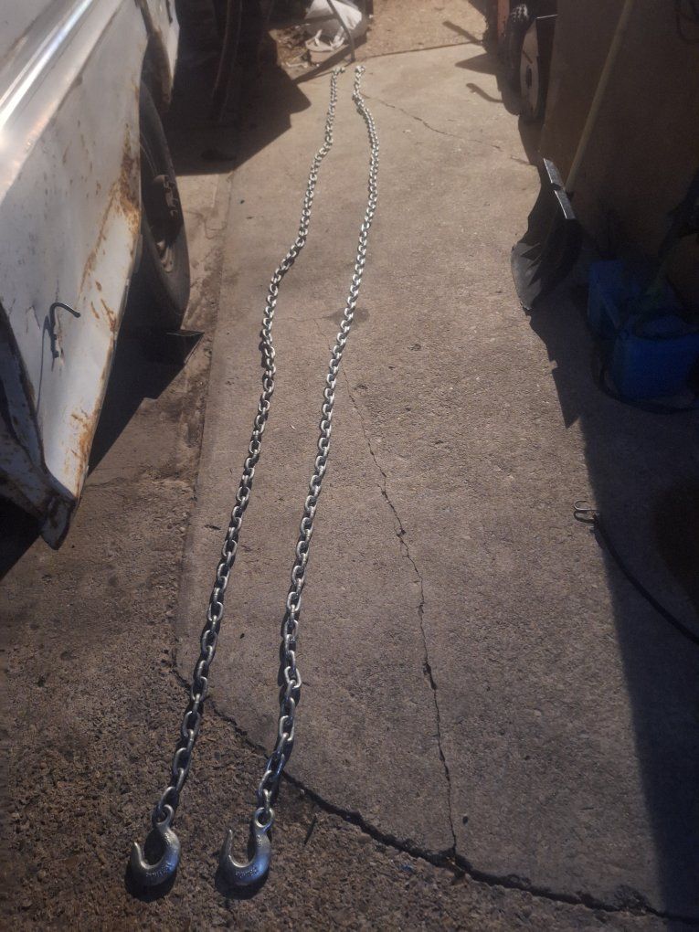 2ea  15 ' 3/8 tow chains 