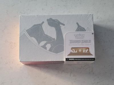 NEW-Pokemon TCG Charizard UPC Sword and Shield Box