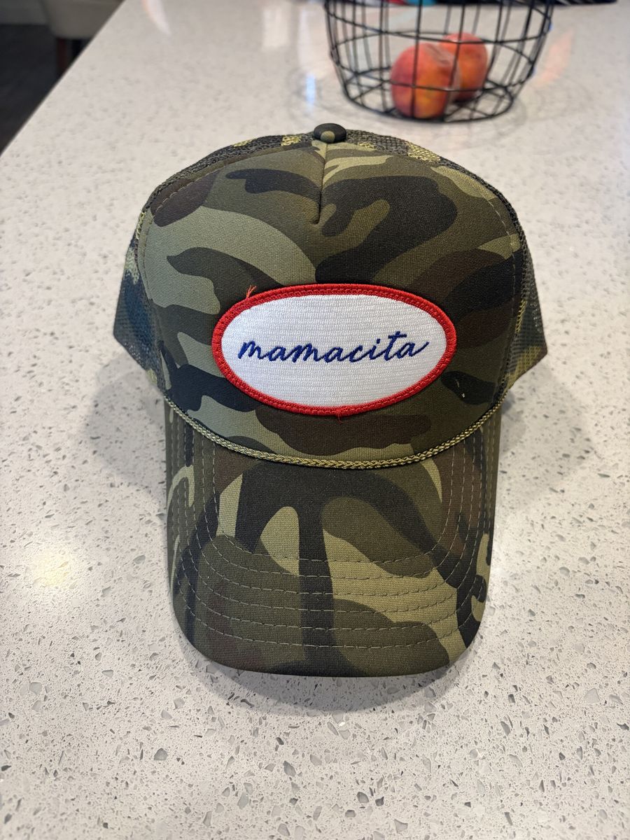 Mamacita Camo Mesh Back Adjustable Trucker Hat