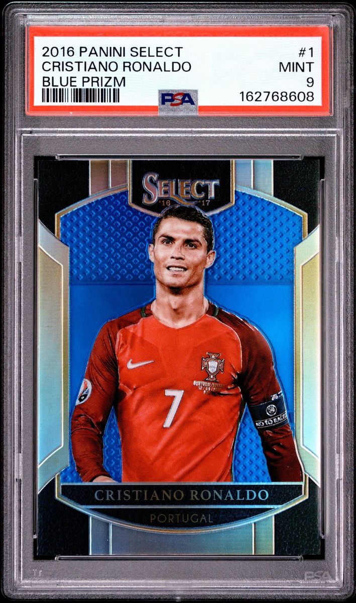 2016 Panini Select Cristiano Ronaldo Blue Prizm #1 PSA 9 Mint Portugal