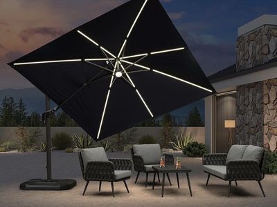 Purple Leaf 10 x 10 Patio Umbrella & stand included
