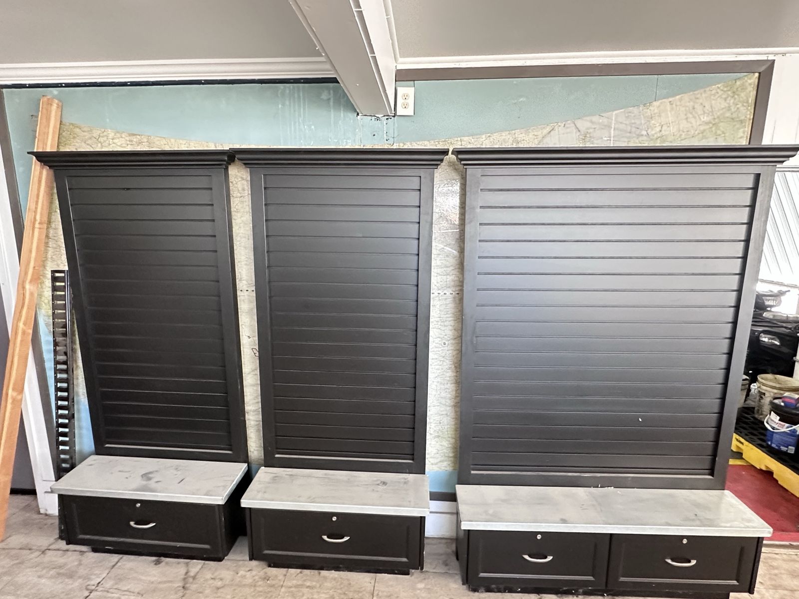 Commercial Slatwall Retail Display Fixtures – Matching Set