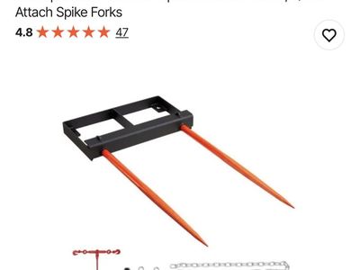 Hay forks for front bucket