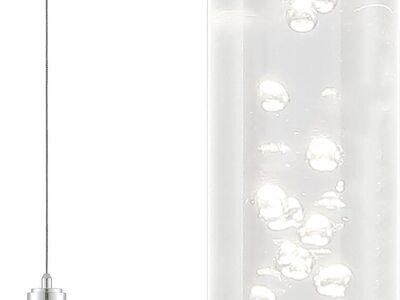 Jonathan Y Bolha 4.75" 1-Light Bubble Acrylic/Iron Modern Minimalist Integrated LED Chrome Pendant