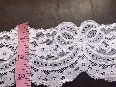 10 YDS FLAT WHITE LACE