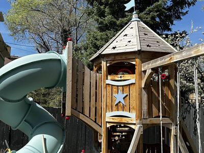 CedarWorks large custom playset with all the bells and whistles!