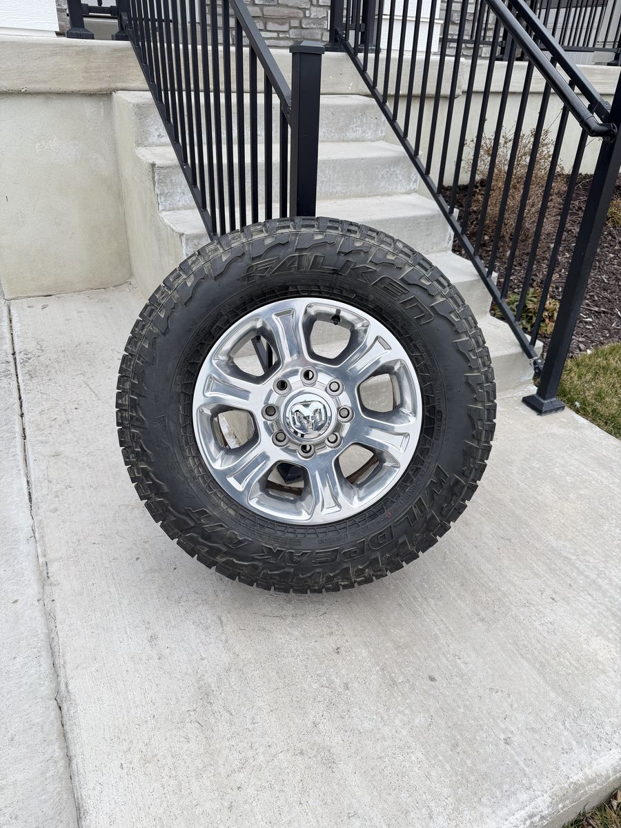 Dodge Ram 3500 Rims and Tires 275/70R18 Falken