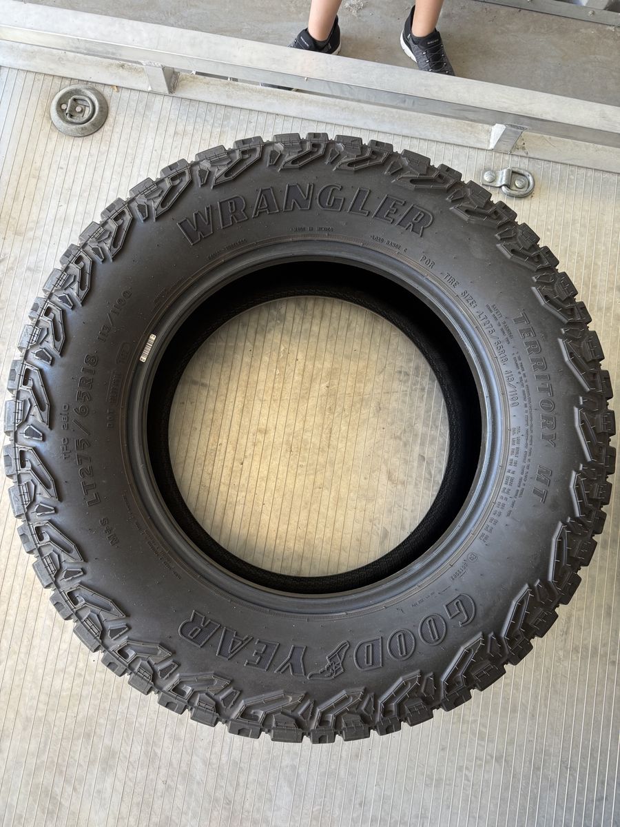 Set of 4 Goodyear Wrangler Territory MT Tires – LT275/65R18