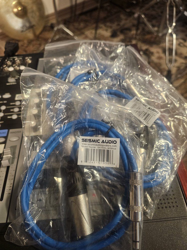XLR to 1/4" TRS Patch Cables - 3ft