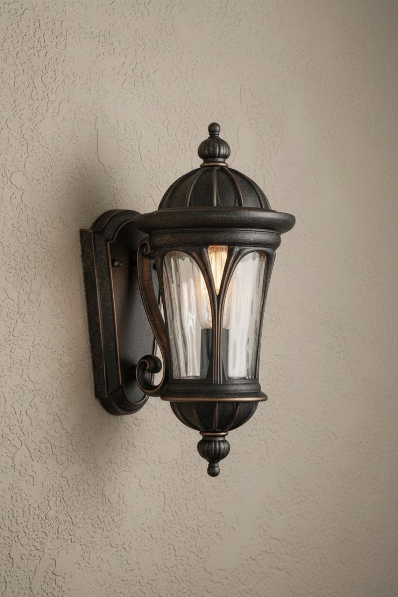 AXILAND Vintage Style Outdoor Wall Light Black Sconce