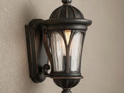 AXILAND Vintage Style Outdoor Wall Light Black Sconce