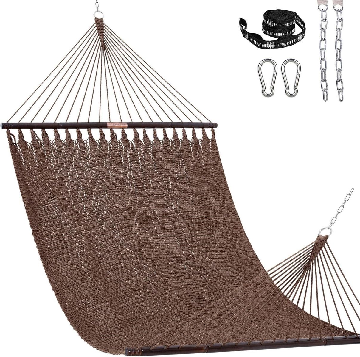 Lazy Daze 13FT Caribbean Rope Hammock Brown