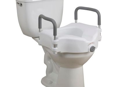 New Medical 2-in-1 Raised Toilet Seat with Removable Padded Arms
